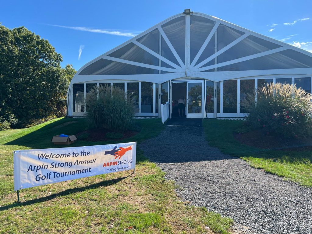 2024 Arpin Strong Golf Tournament. Tent at New England Country Club.