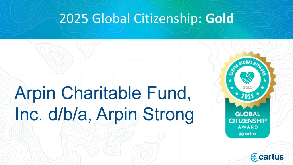 2025 Cartus Global Citizenship Award Certificate